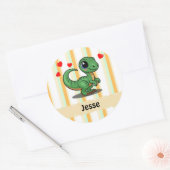 Persoonlijke Velociraptor Dinosaurus Stickers (Envelop)