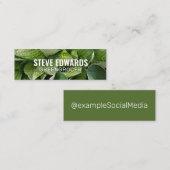 Persoonlijke "Verdant Leaves" sociale media Mini Visitekaartje (Voorkant / Achterkant)