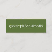 Persoonlijke "Verdant Leaves" sociale media Mini Visitekaartje (Achterkant)