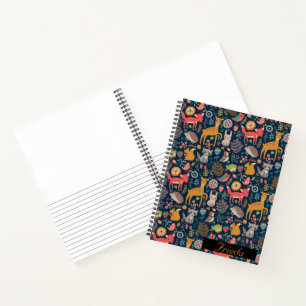 Persoonlijke verhalen over bosvrienden in folk art notitieboek
