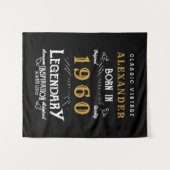 Persoonlijke verjaardag 1960 Voeg uw naam toe Lege Wandkleed (Voorkant (horizontaal))