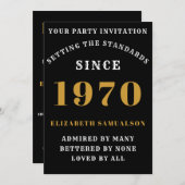 Persoonlijke Verjaardag 1970 Voeg uw naam toe Zwar Kaart (Voorkant / Achterkant)