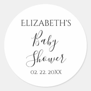 Persoonlijke verjaardag baby shower ronde sticker