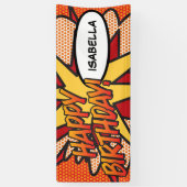 Persoonlijke VERJAARDAG Comic Book Spandoek (Verticaal)