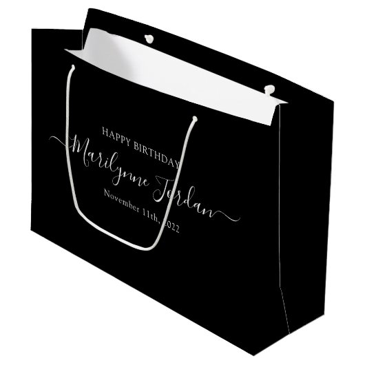 Persoonlijke Verjaardag Grote Cadeautas (Voorkant Gekanteld)