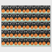 Persoonlijke verjaardag Halloween Cadeaupapier (Vlak)