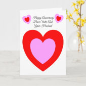 Persoonlijke verjaardag hart zus en zwager jubileu kaart (Gele Bloem)