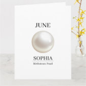 Persoonlijke verjaardag in juni parel kaart (Gele Bloem)