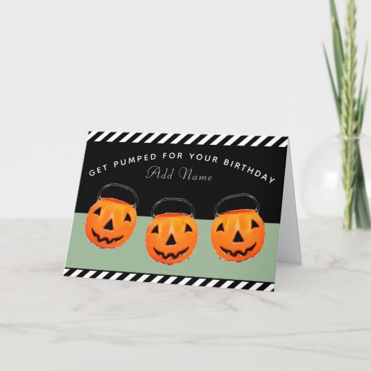 Persoonlijke verjaardag in oktober met Halloween Kaart (Voorkant)