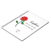 Persoonlijke verjaardag Juni Roos Notitieboek (Linkerzijde)