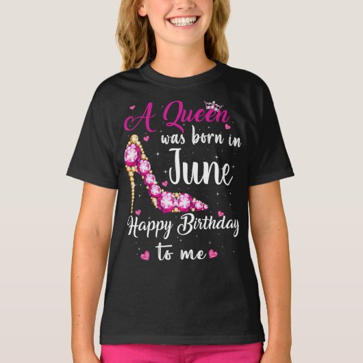 Persoonlijke verjaardag koningin Happy Birthday vo T-shirt (Voorkant)