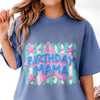 Persoonlijke Verjaardag Mama Whimsical 3D Handgesc Tri-Blend Shirt