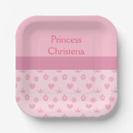 Persoonlijke Verjaardag Onze Kleine Prinses Papieren Bordje