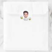 Persoonlijke verjaardag op maat gemaakte gezicht- ronde sticker (Tas)