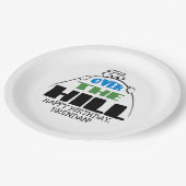 Persoonlijke verjaardag over de heuvel papieren bordje (Gekanteld)