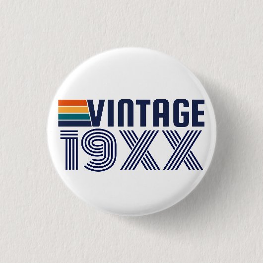 Persoonlijke Verjaardag Ronde Button 3,2 Cm (Voorkant)