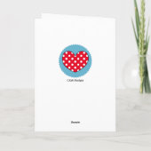 Persoonlijke Verjaardag Stippen Liefdeshart Gingha Kaart (Achterkant)