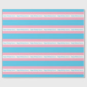 Persoonlijke verjaardag transgender vlag cadeaupapier (Vlak)