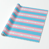 Persoonlijke verjaardag transgender vlag cadeaupapier (Uitgerold)