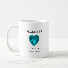 Persoonlijke verjaardag Turquoise December Koffiemok