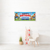 Persoonlijke verjaardag van kinderen voetbal spandoek (Insitu)