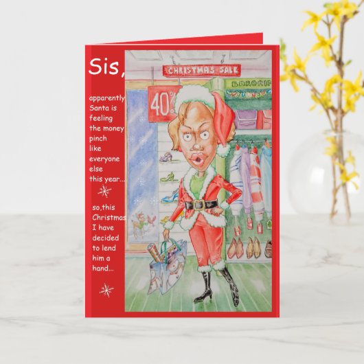 Persoonlijke Verjaardag van Zuster Redelijk Geprij Kaart (Gele Bloem)