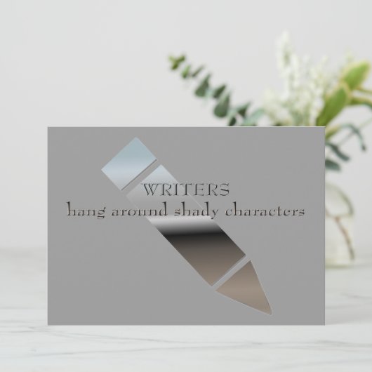 Persoonlijke verjaardag voor schrijvers kaart (Staand voorkant)