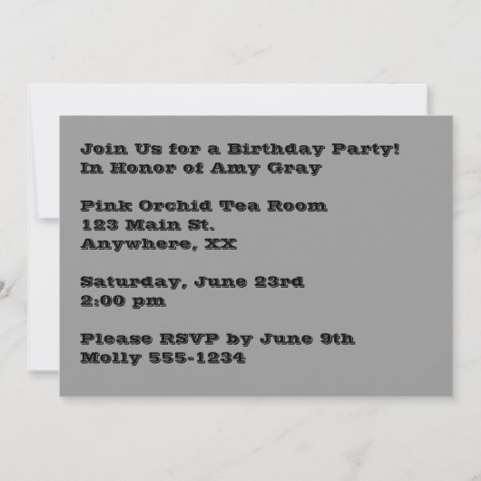 Persoonlijke verjaardag voor schrijvers kaart (Achterkant)