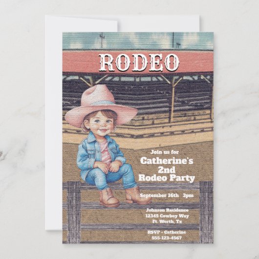 Persoonlijke verjaardag voor Western Rodeo Cowboy/ Kaart (Voorkant)