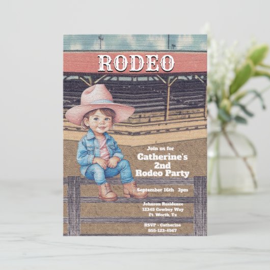 Persoonlijke verjaardag voor Western Rodeo Cowboy/ Kaart (Staand voorkant)