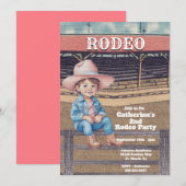 Persoonlijke verjaardag voor Western Rodeo Cowboy/ Kaart (Voorkant / Achterkant)