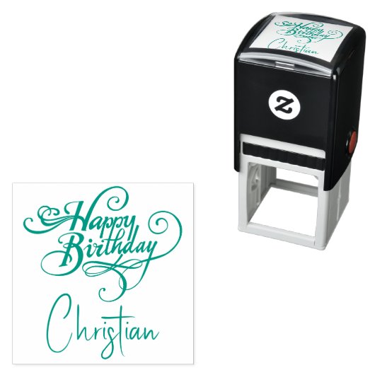 Persoonlijke Verjaardag Zelfinkende Stempel (In situ)