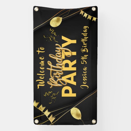 Persoonlijke verjaardags Welkom Banner (Verticaal)