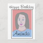 Persoonlijke verjaardagsavatar van beste vriendin briefkaart (Voorkant)