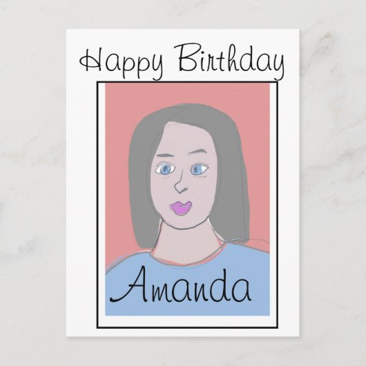 Persoonlijke verjaardagsavatar van beste vriendin briefkaart (Voorkant)