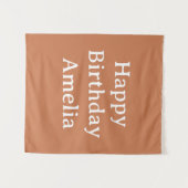 Persoonlijke verjaardagsbanner met aangepaste naam wandkleed (Voorkant (horizontaal))