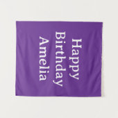 Persoonlijke verjaardagsbanner met aangepaste naam wandkleed (Voorkant (horizontaal))