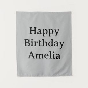 Persoonlijke verjaardagsbanner met aangepaste naam wandkleed