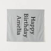 Persoonlijke verjaardagsbanner met aangepaste naam wandkleed (Voorkant (horizontaal))