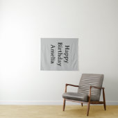 Persoonlijke verjaardagsbanner met aangepaste naam wandkleed (In Situ (horizontaal))