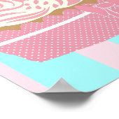 Persoonlijke verjaardagsbanner voor het 1e verjaar poster (Hoek)