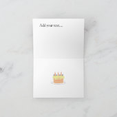 Persoonlijke verjaardagsdatum schattige waterverf  kaart (Binnen)