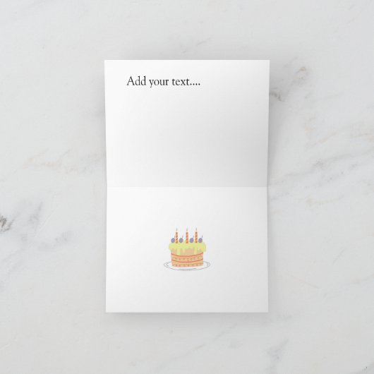 Persoonlijke verjaardagsdatum schattige waterverf kaart (Binnen)