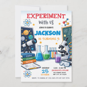 Persoonlijke verjaardagsfeestje Kids Science Lab Kaart