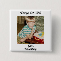 Persoonlijke verjaardagsfoto in vintage stijl
