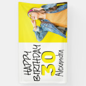 Persoonlijke verjaardagsfoto spandoek (Verticaal)