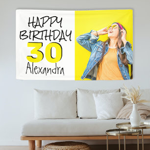 Persoonlijke verjaardagsfoto spandoek
