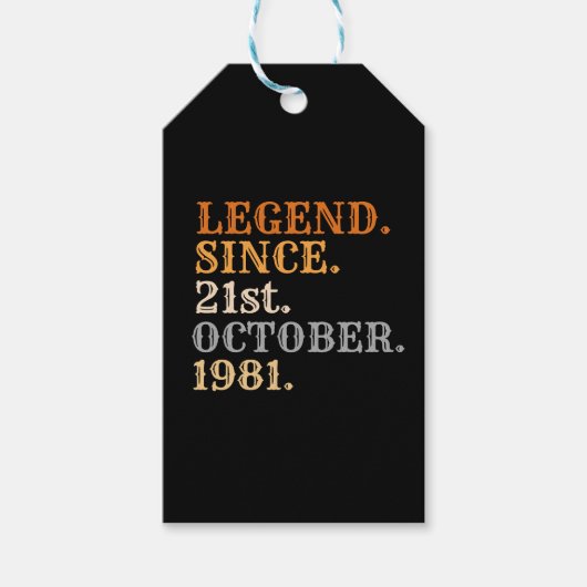 Persoonlijke verjaardagsgeschenken Geboortedatum t Cadeaulabel (Voorkant)