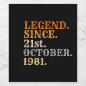 Persoonlijke verjaardagsgeschenken Geboortedatum t Wijn Etiket (Enkel label)