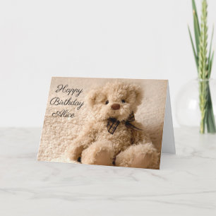 Persoonlijke verjaardagskaart - Fluffy Teddy Kaart
